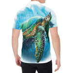 Sea Turtle Painting Print Men's Shirt