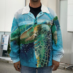 Sea Turtle Painting Print Men's Shirt Jacket