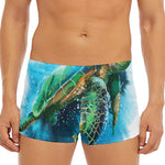 Sea Turtle Painting Print Men's Short Boxer Briefs