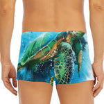 Sea Turtle Painting Print Men's Short Boxer Briefs