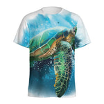 Sea Turtle Painting Print Men's Sports T-Shirt
