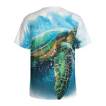 Sea Turtle Painting Print Men's Sports T-Shirt