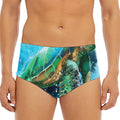 Sea Turtle Painting Print Men's Triangle Swim Briefs