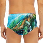 Sea Turtle Painting Print Men's Triangle Swim Briefs