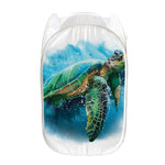 Sea Turtle Painting Print Mesh Laundry Hamper