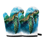 Sea Turtle Painting Print Oven Mitts