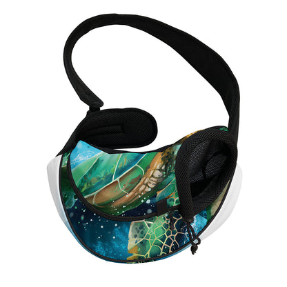 Sea Turtle Painting Print Pet Sling Carrier