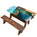 Sea Turtle Painting Print Picnic Table Cover