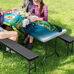 Sea Turtle Painting Print Picnic Table Cover