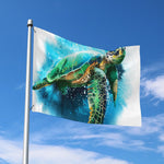 Sea Turtle Painting Print Polyester Flag