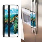 Sea Turtle Painting Print Refrigerator Handle Covers