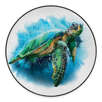 Sea Turtle Painting Print Round Floor Mat
