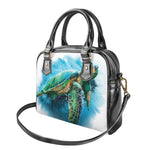 Sea Turtle Painting Print Shoulder Handbag