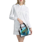 Sea Turtle Painting Print Shoulder Handbag