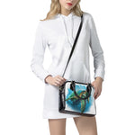 Sea Turtle Painting Print Shoulder Handbag