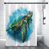 Sea Turtle Painting Print Shower Curtain