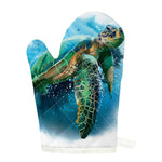 Sea Turtle Painting Print Single Oven Mitt