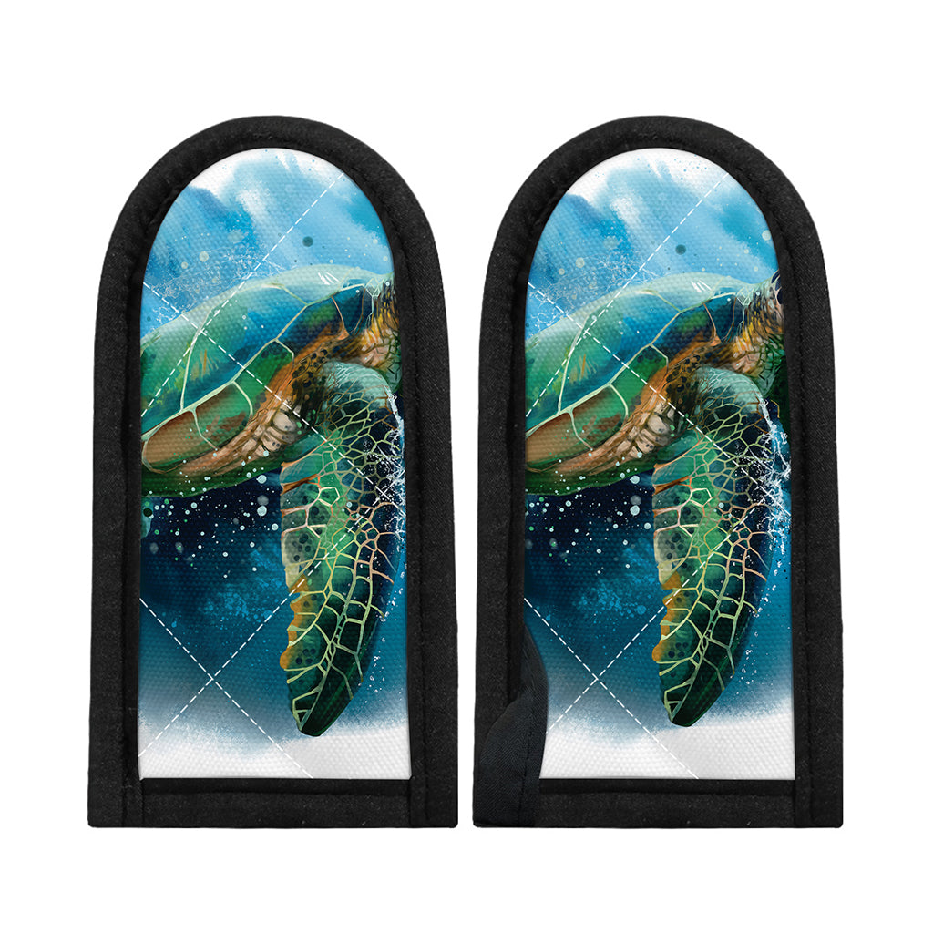 Sea Turtle Painting Print Skillet Handle Cover