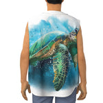 Sea Turtle Painting Print Sleeveless Baseball Jersey