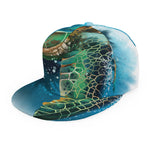 Sea Turtle Painting Print Snapback Cap