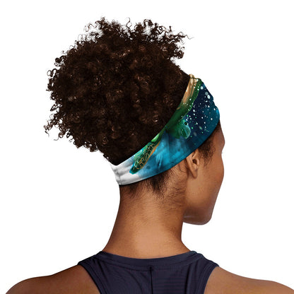 Sea Turtle Painting Print Sports Headband