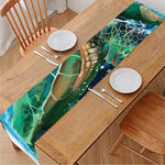 Sea Turtle Painting Print Table Runner