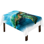 Sea Turtle Painting Print Tablecloth