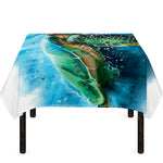 Sea Turtle Painting Print Tablecloth