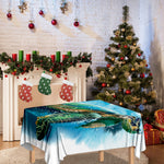 Sea Turtle Painting Print Tablecloth