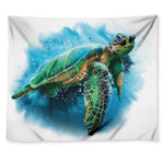 Sea Turtle Painting Print Tapestry