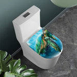 Sea Turtle Painting Print Toilet Lid Cover