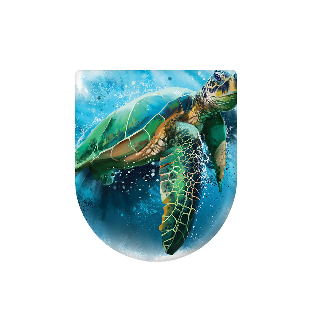 Sea Turtle Painting Print Toilet Lid Cover