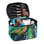 Sea Turtle Painting Print Travel Makeup Bag