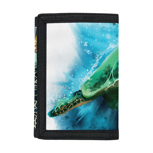 Sea Turtle Painting Print Trifold Wallet