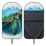 Sea Turtle Painting Print Waterproof Car Seat Cover