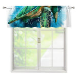 Sea Turtle Painting Print Window Valance