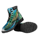 Sea Turtle Painting Print Work Boots