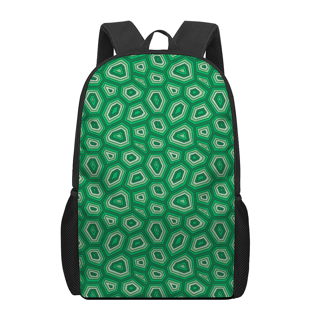 Sea Turtle Shell Pattern Print 17 Inch Backpack