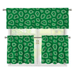 Sea Turtle Shell Pattern Print 3 Piece Kitchen Curtains