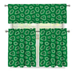 Sea Turtle Shell Pattern Print 3 Piece Kitchen Curtains