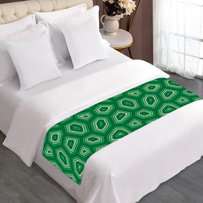 Sea Turtle Shell Pattern Print Bed Runner