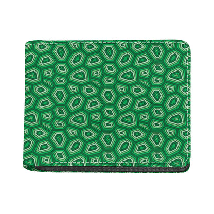 Sea Turtle Shell Pattern Print Bifold Wallet