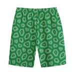 Sea Turtle Shell Pattern Print Cotton Shorts