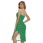 Sea Turtle Shell Pattern Print Cross Back Cami Dress