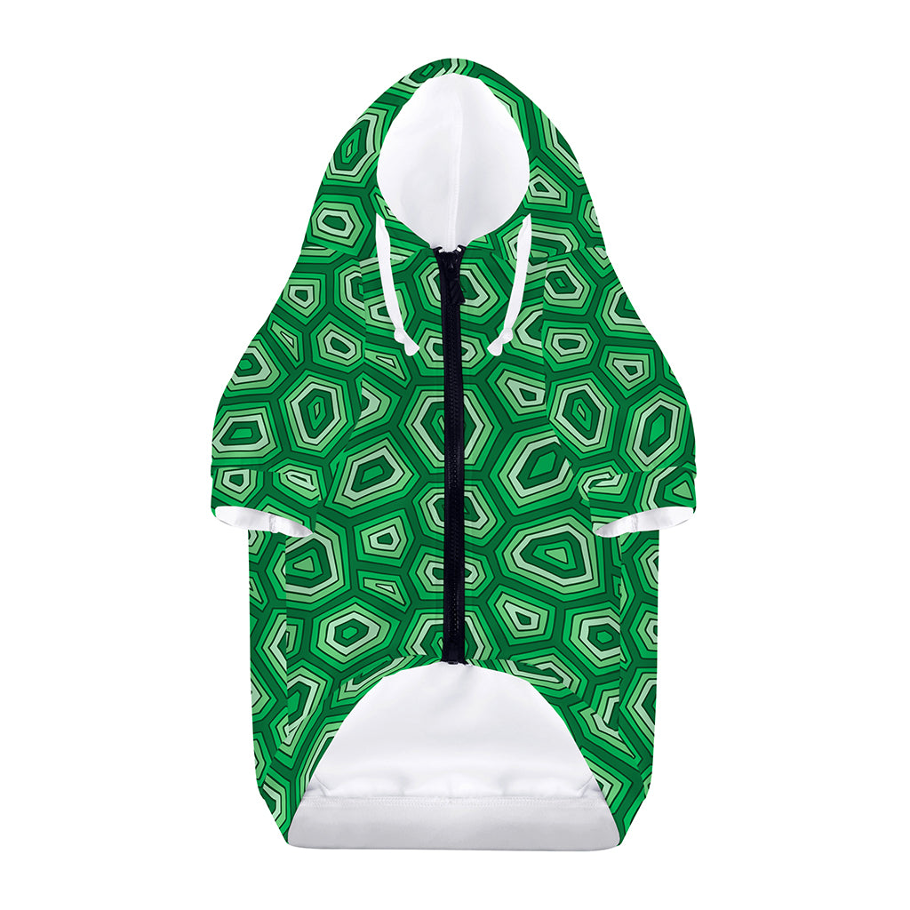 Sea Turtle Shell Pattern Print Dog Zip Up Hoodie