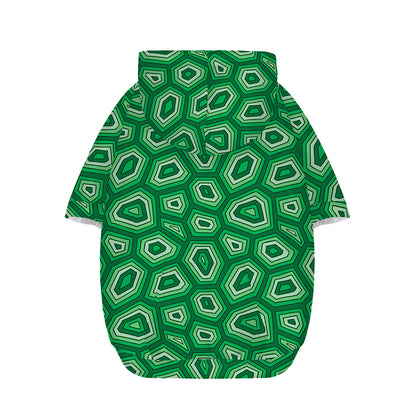 Sea Turtle Shell Pattern Print Dog Zip Up Hoodie