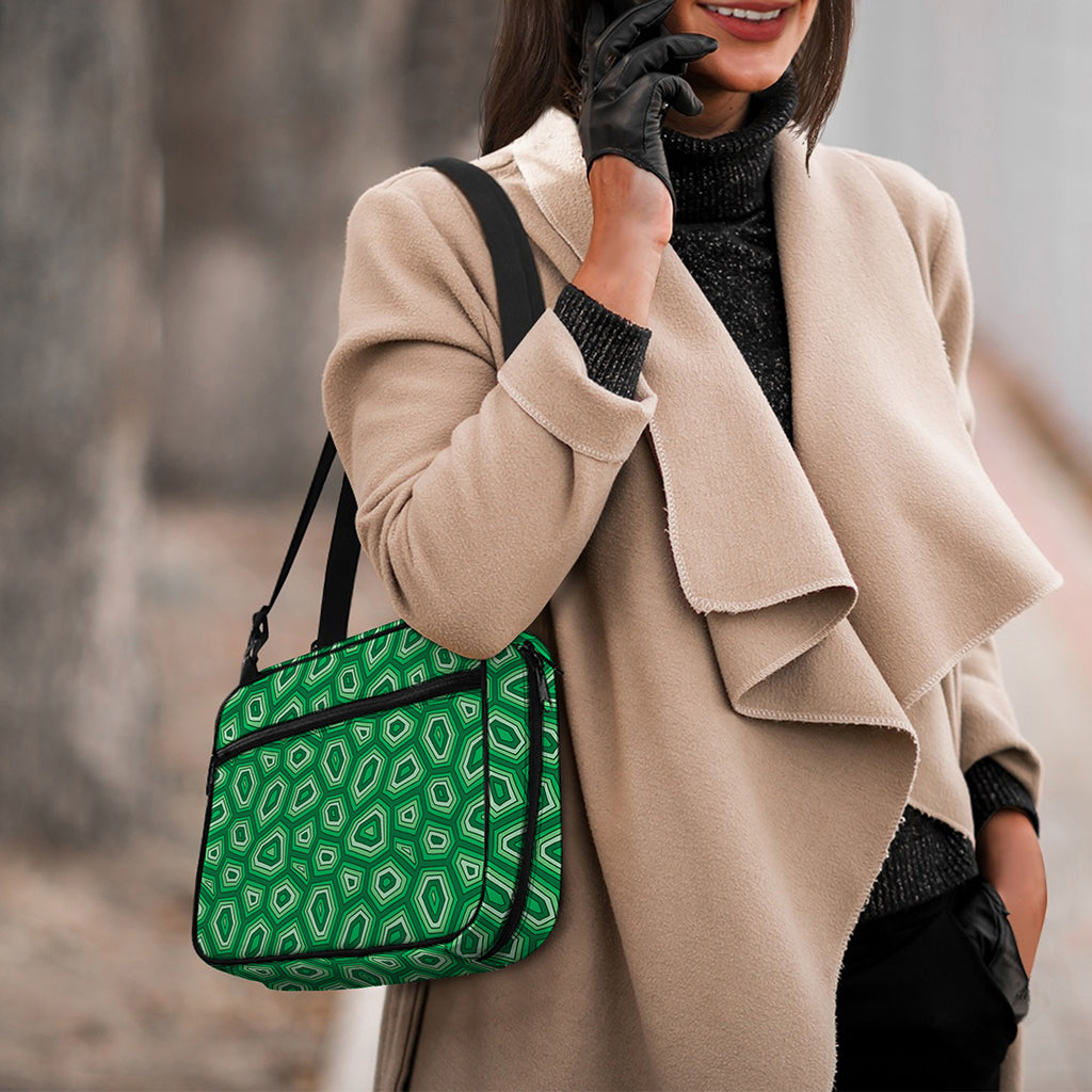 Sea Turtle Shell Pattern Print Double Strap Bible Bag