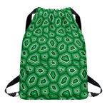 Sea Turtle Shell Pattern Print Drawstring Backpack