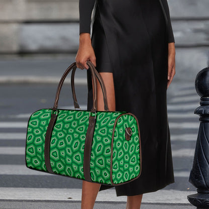 Sea Turtle Shell Pattern Print Duffle Bag