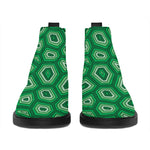 Sea Turtle Shell Pattern Print Flat Ankle Boots